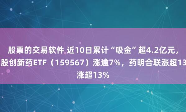股票的交易软件 近10日累计“吸金”超4.2亿元，港股创新药ETF（159567）涨逾7%，药明合联涨超13%