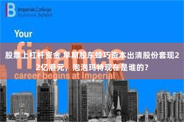 股票上杠杆资金 早期股东蜂巧资本出清股份套现22亿港元，泡泡玛特现在是谁的？