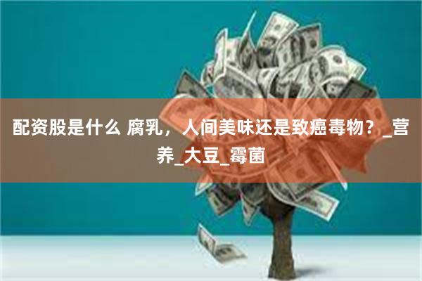 配资股是什么 腐乳，人间美味还是致癌毒物？_营养_大豆_霉菌